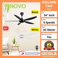 Inovo 56" 54" Kipas Siling Ceiling Fan DC MOTOR 5 Blades With Remote Control DCF 1 Led / DCF 1 / ORIS