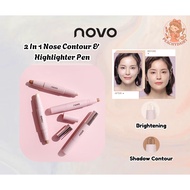 NOVO 2 in 1 Double-Head Highlighter Pen & Nose Contour Pen Dual Head Contour 双头高光修容棒