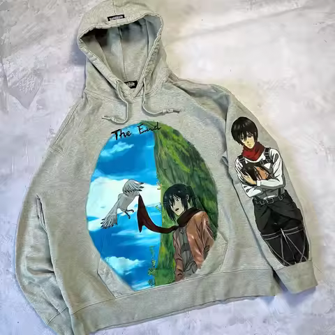Harajuku attack on titan the end hoodies women pullover streetwear y2k top oversized sweatshirt anim
