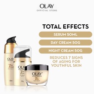Olay Total Effects Regimen Bundle (Serum 50ml + Day Cream Gentle 50g + Night Cream 50g)