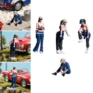 [Abbraccia] 1/64 Scale Female Figure Resin Scene Props,Realistic,Tiny People Figurine,Diorama Female