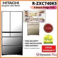 Hitachi R-ZXC740KS Premium K Series 6 Doors IoT Fridge 572L (Made in Japan)