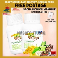 Sacha Inchi Zemvelo Sacha Inchi Oil +Vit E Minyak Sacha Inchi [ READY STOCK ] [ 100% ORIGINAL HQ ] [ FREE GIFT ] [ FREE POSTAGE ]