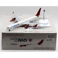 ของขวัญเครื่องบินสะสมโลหะผสม XX20098 JC Wings 1:200 Maleth-Aero Airbus A340-600 โมเดลเครื่องบินเจ็ท 