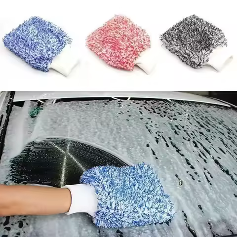 Car Cleaning Glove Ultra Soft Mitt Microfiber Wash High Density Scratch Free Gloves Easy To Dry Car