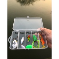 Hộp 5 mồi giả câu lure siêu nhạy cá đủ 3 tằng nước - chuyện trị rô phi lóc chuối sộp thiểu cá chim -