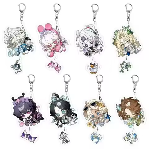 Cartoon Cute Q Version Game Identity V Character Aesop Carl Percy Acrylic Keychain Backpack Jewelry