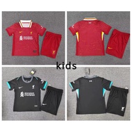 Kids 24-25 Liverpool Home Away Children's Set High Quality Football Jersey