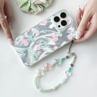 Pink Cherry Case With Star Chain For Iphone 17 Air 16 7/8Plus 15 14 12 13 11 PRO XS XR MAX Casing Pr