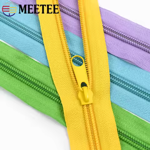3/5/10M 3# 5# Nylon Zipper By The Meters Zippers Puller Sliders Bag Clothes Colored Zip Closure Repa