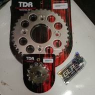 Populer Gear Set depan+belakang TDR karisma Blade Revo Supra x 125dd