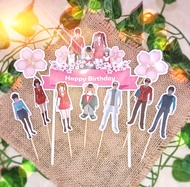 Topper Kue Custom Nama Karakter Sakura School Simulator