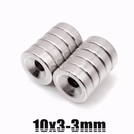 White Magnet Magnet 10x3mm Hole 3mm Neodymium Round CoinRing N35 Neodymium Magnet 10mm