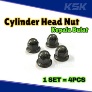 CYLINDER HEAD NUT EX5/EX5 DREAM/C70(4 PCS)(NUT HEAD EX5 BLOK TIANG)