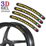 8PCS / Lot 3D Gel motorcycle wheel rim strip decals car sticker for 16 17 18 19 20 21 inch wheels for Marchesini series