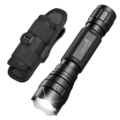 UltraFire WF-501B LED Tactical Police Flashlight 1200LM Military Torch with Duty Belt Holster Rechar