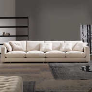 ZZZPH Living Sofa Fabric Room Scandinavian Latex Sponge Family Sofas Chair 2.1m 2.4m 2.7m 4 Seated A