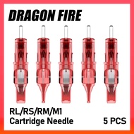 DRAGONFIRE 5PCS Tattoo Needles Cartridge, RS/M1/RL/CM Mix Size Cartridge Tattoo Needles for Tattoo P
