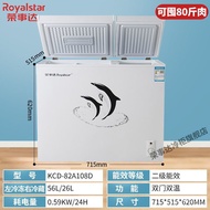 MHRoyalstar Household Two-Door Mini Fridge Frozen Refrigerated Commercial Large Capacity Small Refrigerator Mini Power