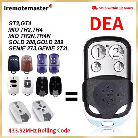 For DEA GT2 GT4 DEA MIO TR2 TR4 433mhz Garage Remote Control DEA Gate Door Openner Command Rolling C