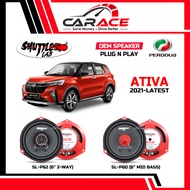 SHUTTLE LAB Speaker ATIVA Plug and Play Speaker PNP Front Rear Door PERODUA ATIVA 2021-Latest OEM Ca