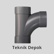 Large Radius Tee AW 6 x 3 inch Rucika Paralon Pipe Connection Rucika Branch 3 TY T Tee Way 90 degree