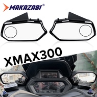 For Yamaha XMAX 250 300 2023 Rearview Mirror Kit Convex Angle Adjustable White Side Mirrors Secure 3M Adhesive