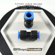 PU Straight Fitting - XPU16 (16mm x 16mm) - Straight Hose Fitting