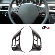 2PCSSteering Wheel Cover Trim Carbon Fiber ABS  For BMW 3 Series E90 E92 2005-2012 Interior Accessories