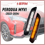 Perodua Myvi (2022-2024) LED DayLight Fog Lamp Fog Light DRL Front Bumper Reflector Foglamp Foglight