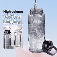 Straw tumbler  Flask Water Bottle  Botol Air Tumbler With Handle 1500ml/2000ml Insulated Thermos YDB