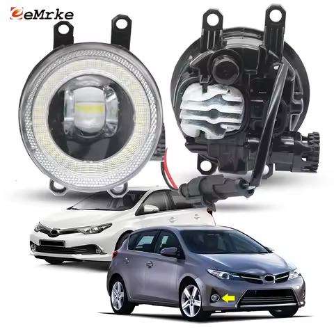 Ultra Bright LED Fog Lights 6000K 30W H11 H16 IP68 Angel Eye for Toyota Auris Corolla E180 3D 5D 201
