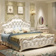 Princess European Pink Combination Solid Wood European Style Bed Simple Wedding Modern Simple Bed Be