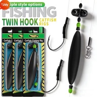 SHLY Catfish Float Rig, Simple Setup Double Hook Double Hook Rig, Simple Durable Construction Pre-Ti