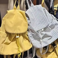 Drawstring Casual Canvas ins Pleated Influencer Japanese Schoolbag Fashion Large-Capacity Backpack B