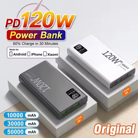 New Powerbank 500000mAh For Xiaomi External Spare Battery Portable Charger For iPhone Samsung Super