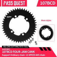 PASS QUEST-AERO Chainring for Force Crank, 9-12 Speed, AXS Chain Wheel, Narrow Wide Chainring, 36-52