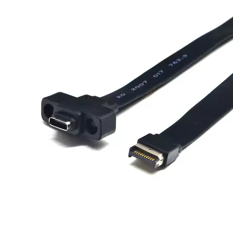 Connectors USB 3.1 Front Panel Type E to Type C Extension Cable Gen 2 10Gbps Internal Adapter Cable 