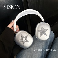 For AirPods Max Case luxury Glitter star transparent Bluetooth Earphone silicon Protective Cases for