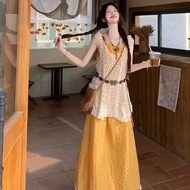 Bohemian Fringe Sling Dress & Hollow Blouse - Perfect Summer Vacation Outfit