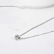 Silver Plated PT950 Platinum Necklace Women 18k White Gold Clavicle Chain Platinum Small Waist Penda