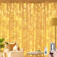 Ramadan Curtain Lamp 3*3M 8 Lighting Modes 300 LED Window Fairy Lights  Eid Mubarak Decor