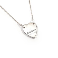 【日本直送．二手美品】Gucci GUCCI 項鍊 223512 J8400 8106 Trademark Heart 銀 925 飾品 珠寶
