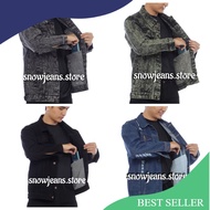 Men's jeans jacket men's denim jeans jacket snowblack jeans jacket ripped jeans jacket couple jeans 