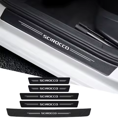 Car Threshold Tape Door Sill Protector Sticker for Volkswagen VW SCIROCCO Badge Trunk Bumper Scratch