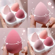 4-Pack Beauty Sponge Beauty Egg with Storage Box, Powder Puff Latex-Free Makeup Foundation Blending 