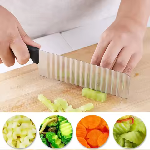 Potato Chip Wavy Cutter French Fry Wavy Crinkle Cutter Fruit Slicer Chopper Vegetable Chipper Potato
