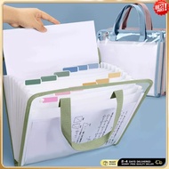 Plastic File Folders, Waterproof Transparent Expandable File Organiser, Portable Large Capacity A4B4