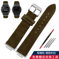 สายนาฬิกาหนังแท้แบบปรับแต่งได้สำหรับคาสิโอสายนาฬิกาวินเทจ DW5600 GW-B5600 GW-M5610