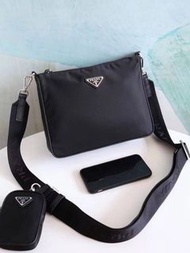 PRADA 尼龍 三合一 公文包 斜孭袋 黑色 男款